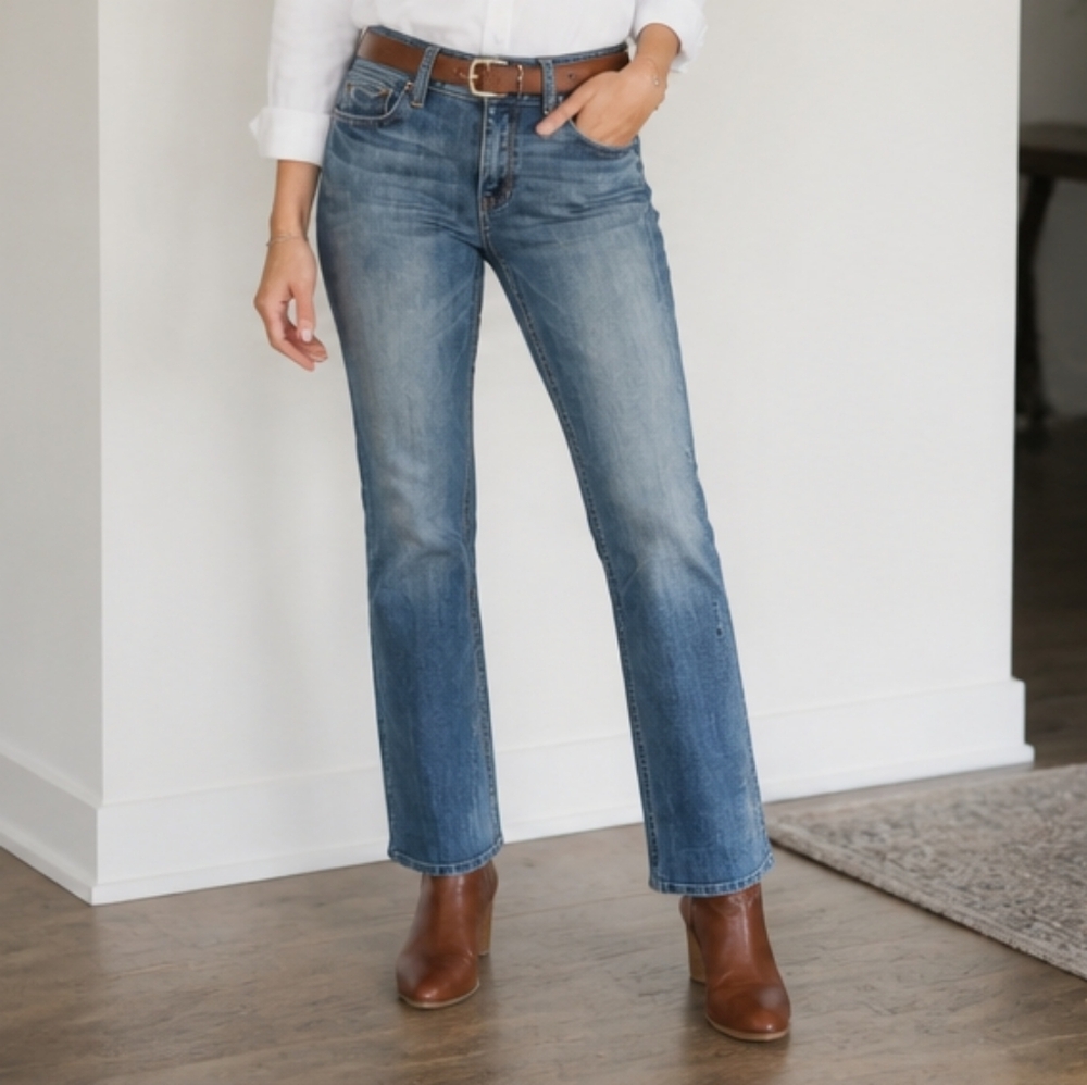 J. Crew Women's Blue Straight-Leg Jeans